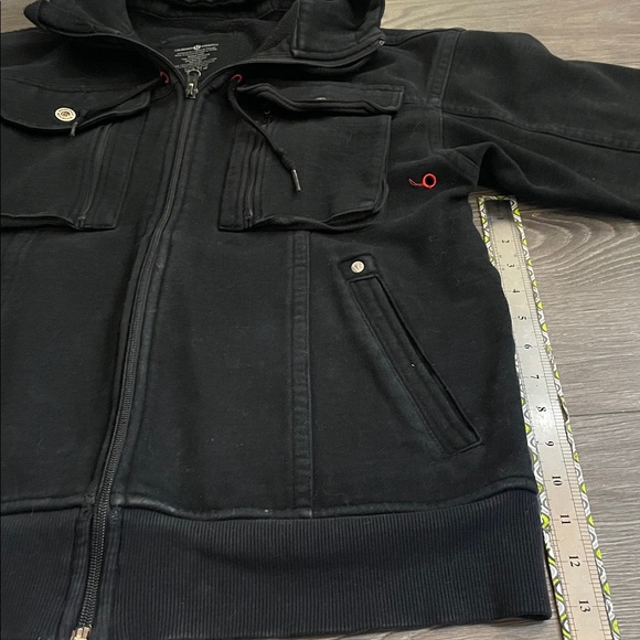 Lululemon black red Zip up hoodie jacket size small - Picture 13 of 15